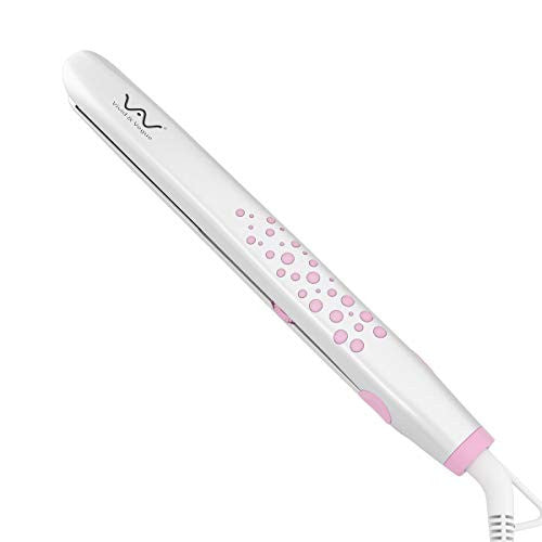 直发器 电气石陶瓷 2 合 1 平板夹 自动关闭 3 档温度控制 1 英寸珍珠白 加 2 个沙龙夹