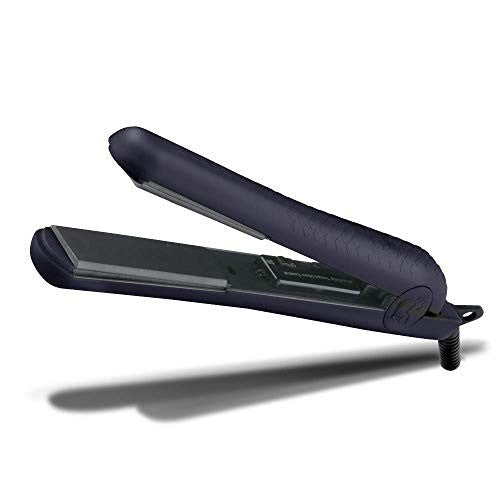 Royale 100% Ceramic Tourmaline Ionic Flat Iron Hair Straightener | 2 in 1 hair straightener and curler | Single Pass Floating Plates | Ion Tech for Anti-Static & Anti-Frizz (1.25" Black)