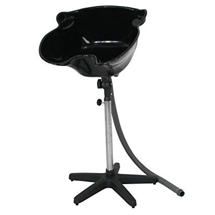 HomGarden Évier de shampoing profond portatif à hauteur réglable avec drain, outil de bol de barbier pour traitement des cheveux, équipement de salon de beauté