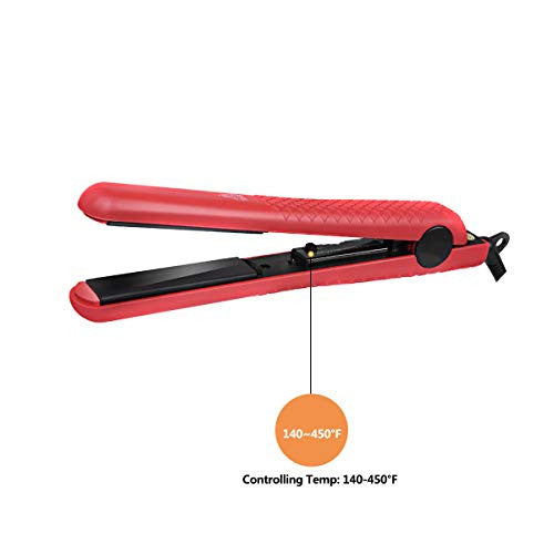 Giantex Fer à lisser en céramique tourmaline, fer plat ionique antistatique, larges plaques en céramique, chaleur thermostatique automatique, fer à lisser pour la maison et les voyages