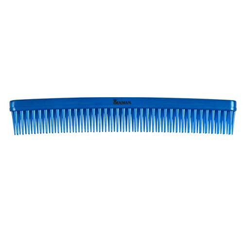 Denman 3 Row Detangle and Tease Styling Comb (BLUE) for Wet Detangling, Backcombing and Separating Curls - D12