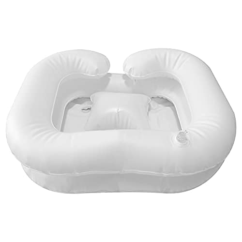 Bassin de lavage de cheveux gonflable, douche de chevet portable, bassin de shampoing gonflable pour chevet, laver les cheveux au lit, pour blessés, personnes âgées, alités, handicapés, nettoyer facilement les cheveux