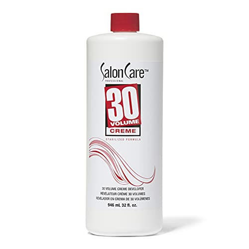 Salon Care 30 Volume Creme Developer, Extra Lift Formula, Easy to Handle Cream Consistency, 32 Ounce