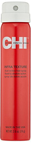 CHI Arc 1 1/4" Automatic Rotating Barrel Curling Iron With Infra Texture Dual Action Hair Spray, 2.6 Fl Oz