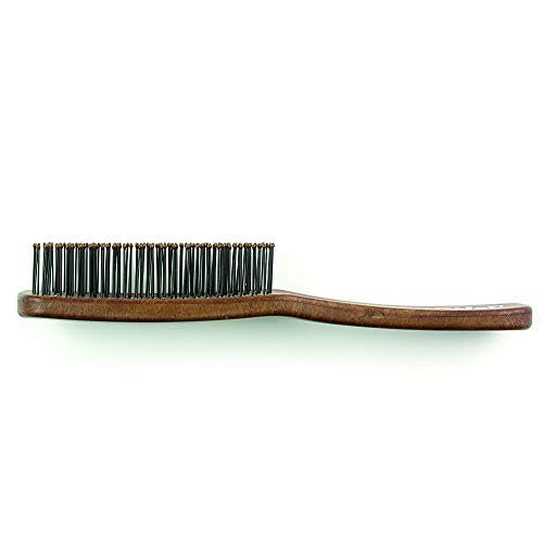 Wet Brush Men's Detangler Hair Brush with Soft Intelliflex Bristle, Breakage Reducing No-pain Hair Detangling Wooden Comb-(Brown), Standard