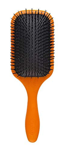 Denman Hair Detangler Brush for Men & Women (Orange) 9-Row Hair Styling Professional Detangle Brush Tamer for Thick, Curly & Long Hair, Large D90L