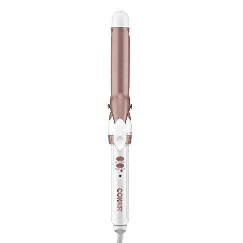 Conair Double Ceramic Curling Iron, 1 Inch Curling Iron, White/Rose Gold-1600919936