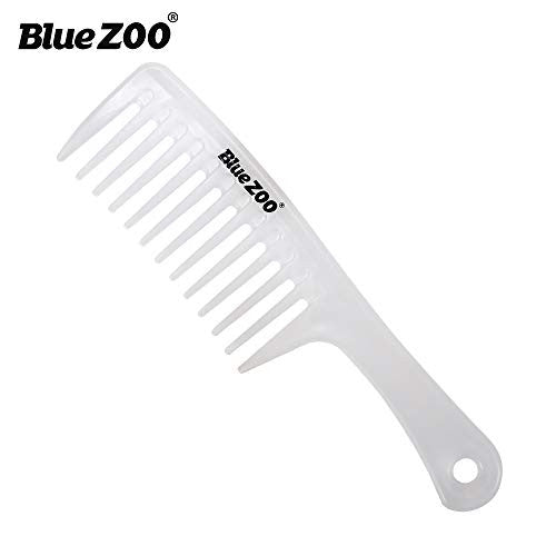BlueZOO 4 Pieces 9.5 Inches Anti-static Large Tooth Detangle Comb Wide Tooth Hair Comb Salon Shampoo Comb for Thick Hair Long Hair and Curly Hair