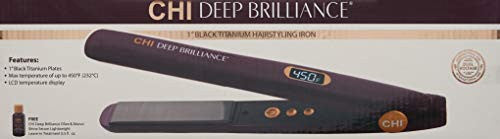 CHI Deep Brilliance 1" Black Titanium Hairstyling Iron