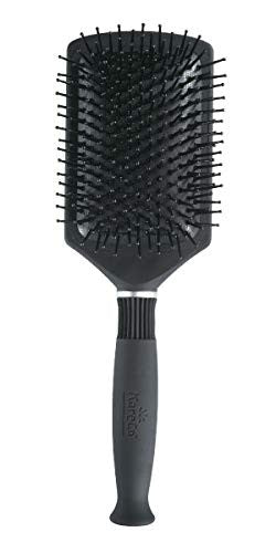 KareCo Large Paddle Brush, Detangling Hair Brush, Flat Hair Brush for Long Hair, Brush for Wet Hair, Cushioned Square Paddle Brush, Black Color