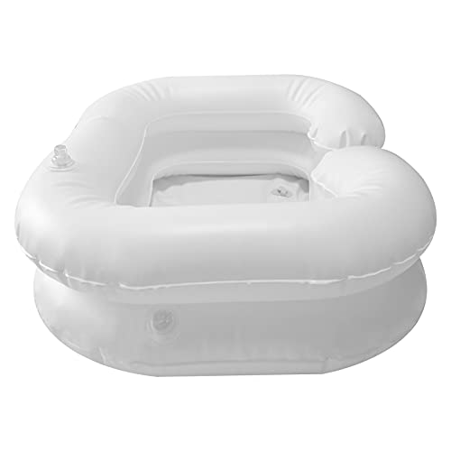 Bassin de lavage de cheveux gonflable, douche de chevet portable, bassin de shampoing gonflable pour chevet, laver les cheveux au lit, pour blessés, personnes âgées, alités, handicapés, nettoyer facilement les cheveux