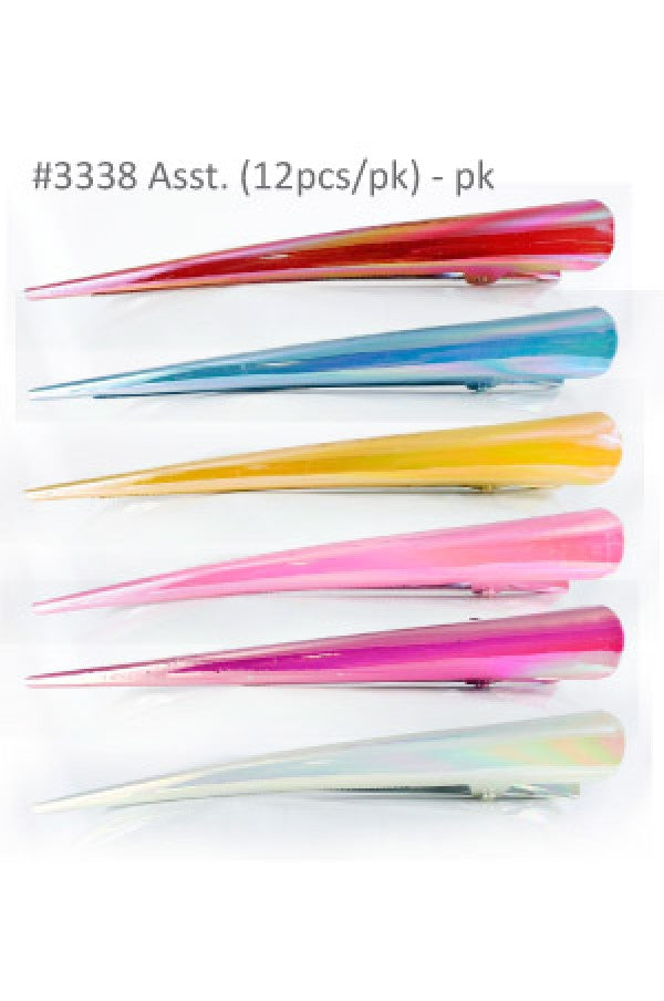 Hair Long Clip 3338 Asst (12pcs/pk)-pk