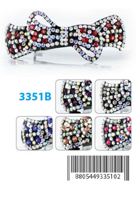 Design Stone Hair Clip(12pcs /pk) 3351B -pk(French Barrette)