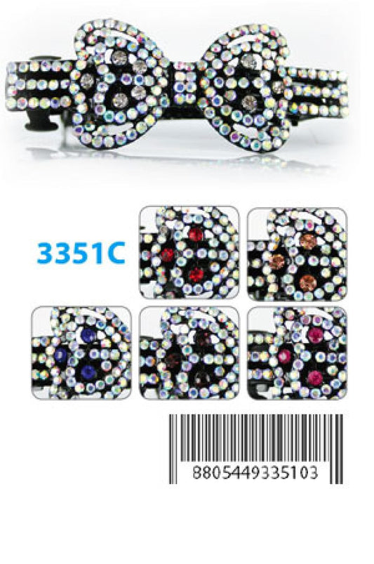 Design Stone Hair Clip(12pcs /pk) 3351C -pk(French Barrette)
