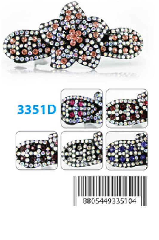 Design Stone Hair Clip(12pcs /pk) 3351D -pk(French Barrette)