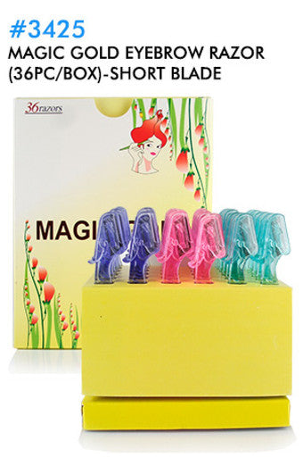 MGC-3425 Eyebrow Razor (36pc/box) -Short Blade