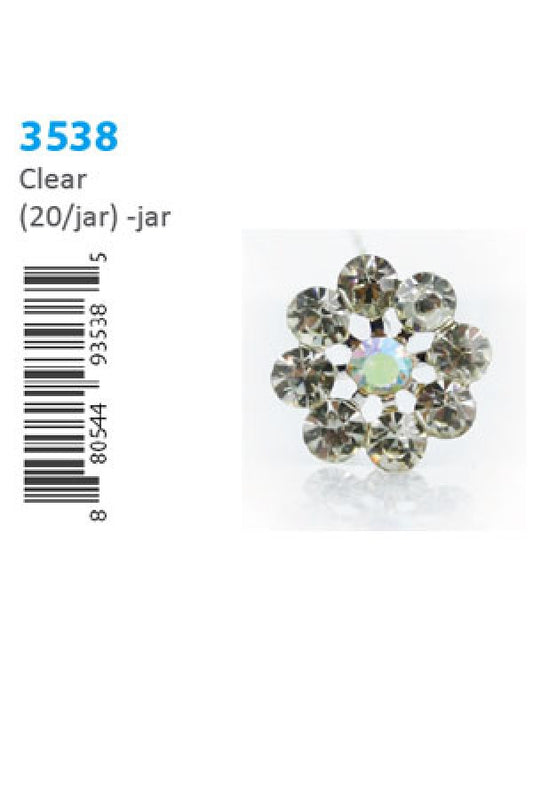 Stone Hair Pin (20/jar) 3538 - jar