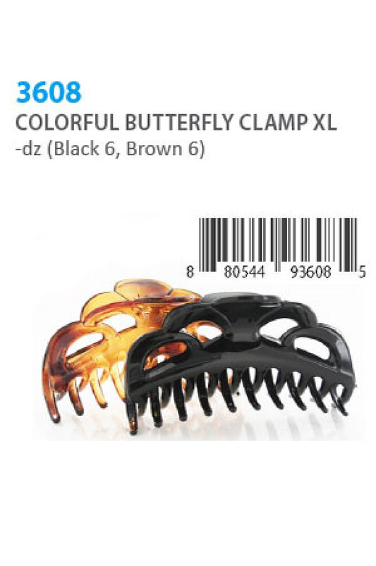 Colorful Butterfly Clamp XL 3608 -dz (BK 6, BR 6)