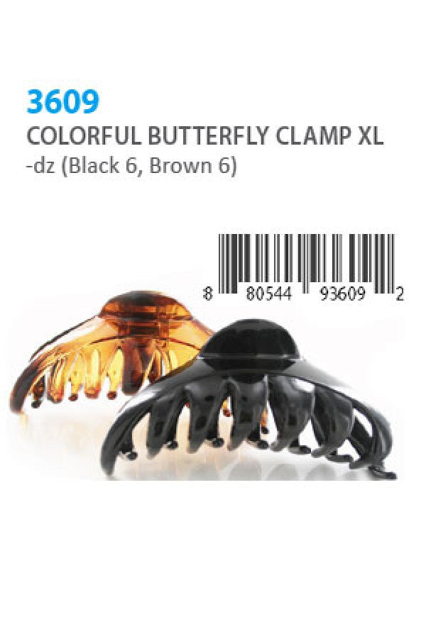 Colorful Butterfly Clamp XL 3609 -dz (BK 6, BR 6)