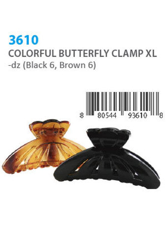 Colorful Butterfly Clamp XL 3610 -dz (BK 6, BR 6)