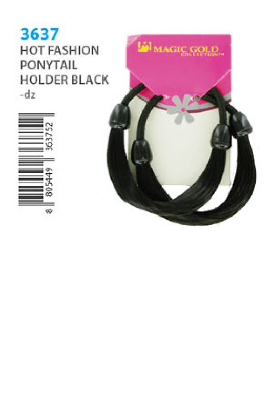 Magic Gold Hot Fashion Ponytail Holder 3637 Black -dz