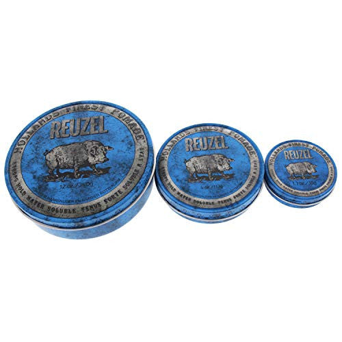 REUZEL Blue Pomade, Strong Hold, Water Soluble, 12 oz.