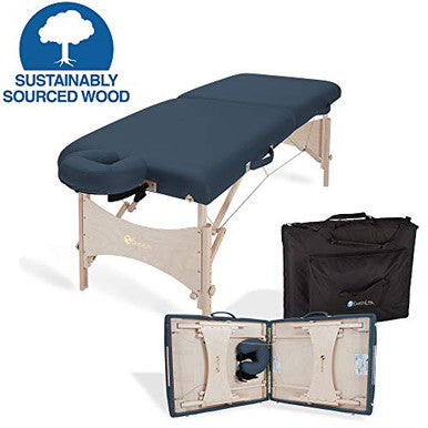 EARTHLITE Portable Massage Table HARMONY DX – Eco-Friendly Design, Hard Maple, Superior Comfort, Deluxe Adjustable Face Cradle, Heavy-Duty Carry Case (30" x 73")