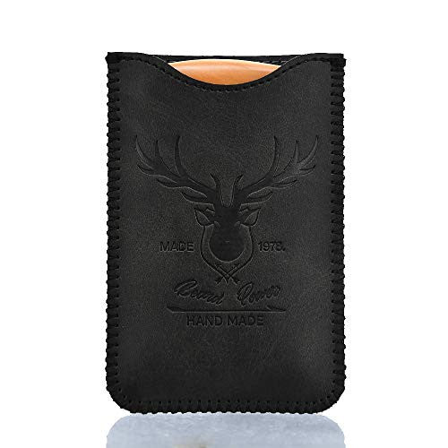 2019 Version Wooden Beard Comb & Durable Case for Men with Sexy Beard, Fine & Coarse Teeth, Pocket Comb for Beards & Mustaches