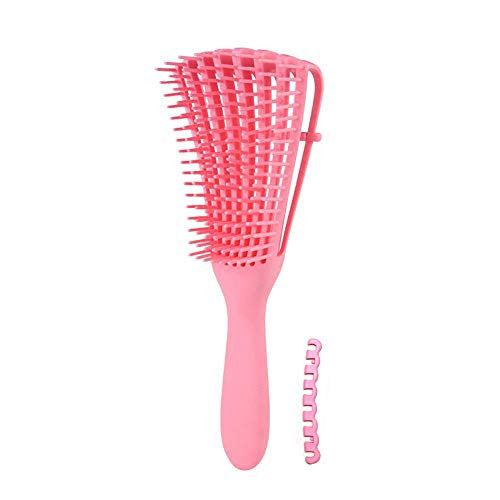 Detangling Brush for Black Natural Hair,Hair Detangler Brush for African American 3a/4b/4c Kinky Wavy,Curly,Coily,Thick Hair, Wet n Dry,Improve Hair Texture-Easy Clean (Pink with Small Handle)
