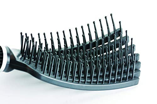 KareCo Tangle Buster Brush, Detangler for All Hair Types, Black, Small (7 Fingers)