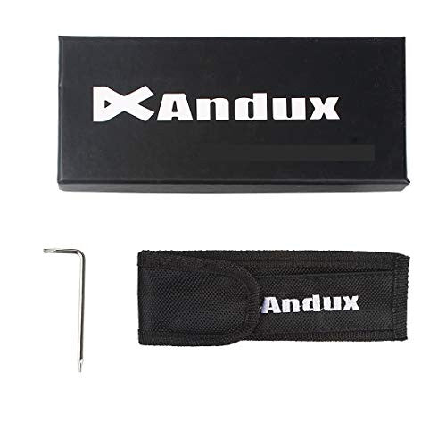 Andux Land Curved Comb Stainless Steel Tricks Practice Tool for Flip Spring Latch (Pruple)