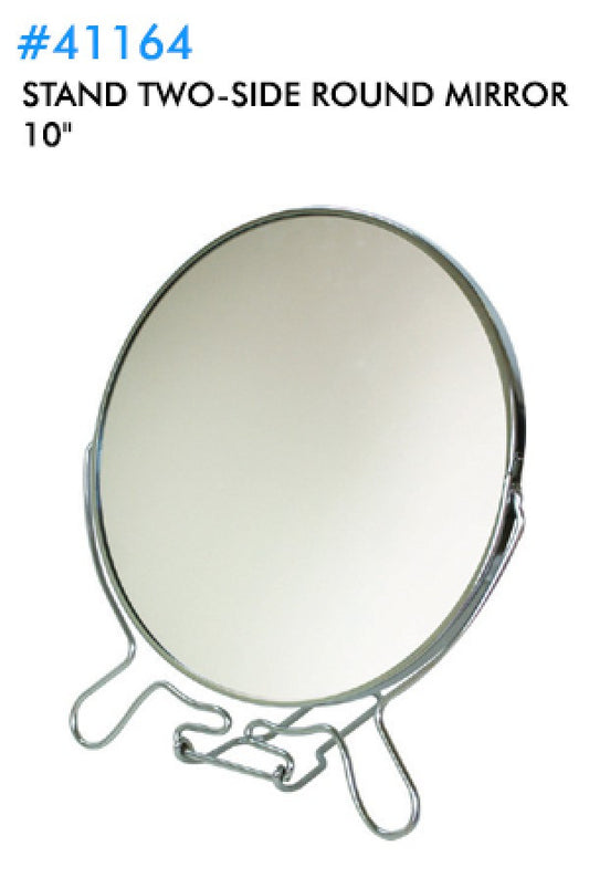 41164 Stand Two-Side Round Mirror 10"