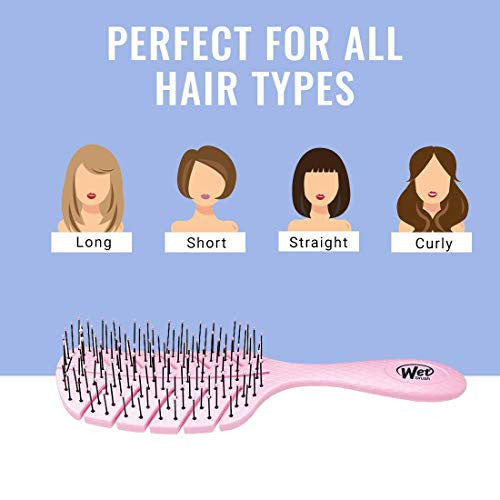 Wet Brush Go Green Detangler Hairbrush with Soft IntelliFlex Bristles, Detangler for All Hair Types – (Pale Pink)