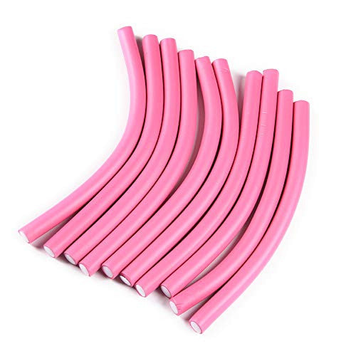 Rouleau à cheveux en mousse Soft Twist-Flexi, spirale flexible, tiges de bigoudi en mousse, ensemble de rouleaux, 1 paquet, diamètre 1,4 cm, tiges de curling Flexi-Rods, rouleaux à cheveux DIY (10 tiges)