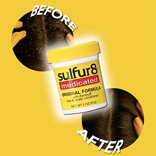 Sulfur 8 Medicated Original Formula Anti-Dandruff Hair and Scalp Conditioner, 2 Oz (Pack of 2)