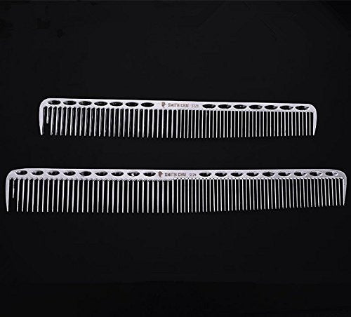 SMITH CHU Professiona Silver Space Aluminum Master Barber Combs for Hairdressing - New Salon Hair Styling Cutting Metal Comb