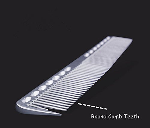 SMITH CHU Professiona Silver Space Aluminum Master Barber Combs for Hairdressing - New Salon Hair Styling Cutting Metal Comb