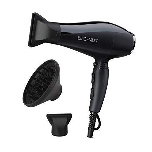 1875 watt Professional Salon Hair Dryer With AC Motor For Faster Drying & Maximum Shine - High safety ETL Certified Hot Tool Dryer. Ionic Blow Dryer For Frizzy Curly Hair With Diffuser & Concentrator