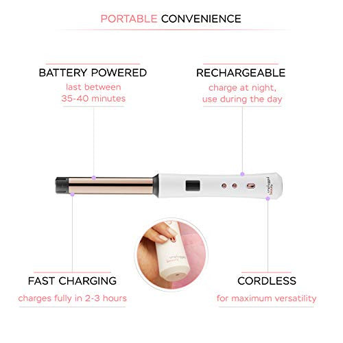 Unplugged beauty cordless curling shop wand clipless