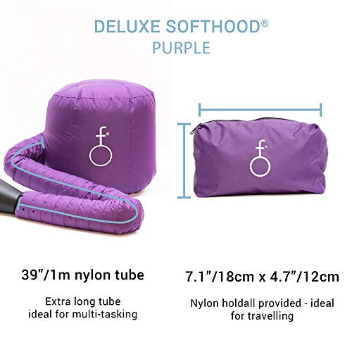 Bonnet Hood Hair Dryer Attachment Hair Flair Deluxe Softhood (Purple)