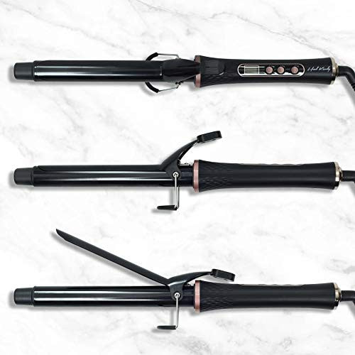 The Loud Mouth Curling Iron with Infrared Technology (25mm) - For All Hair Types - Lasting Curls with No Frizz (Black)