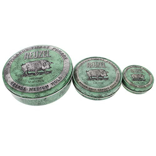 REUZEL INC Green Pomade Grease, Medium Hold, 12 oz