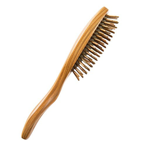 Breezelike Sandalwood Hair Brush - Wooden Natural Detangler - Handmade Pro Detangling Massage Brush