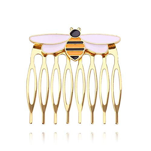 Women Hairpins Miraculous Bee Comb Gold Hair Comb Party Supplies Animal Enamel Hair Jewelry Costume