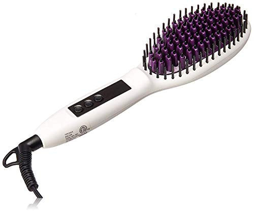 InStyler Straight UP Ceramic, Professional, Heated Styling Brush| Digital Temperature Display| 65 Individual Ceramic Heating Plates| Cool Tip Ionic Bristles-1600919949