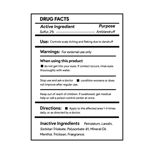 Sulfur 8 Medicated Original Formula Anti-Dandruff Hair and Scalp Conditioner, 2 Oz (Pack of 2)