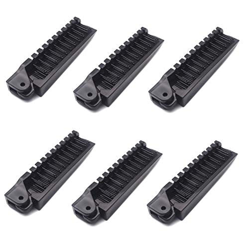 Antrader 6Pcs Portable Travel Hair Comb Brush Foldable Massage Hair Comb Anti-Static Styling Kits Folding Hair Combs Hairdressing Tools Black