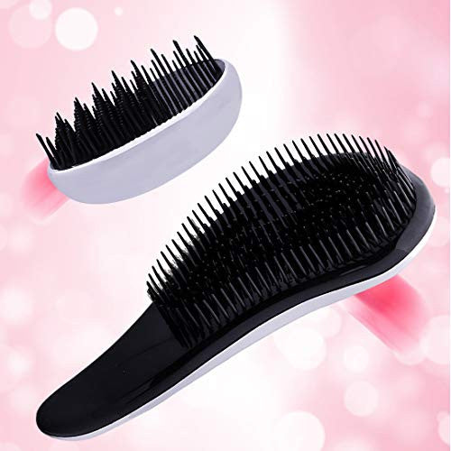 SOFOVIEW Ensemble de brosses à cheveux démêlantes, format voyage de poche + brosse professionnelle, peigne à cheveux coulissant, sans douleur, lissage et lissage doux, brosse domestique pour douche, cheveux mouillés ou secs, argent