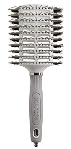 Olivia Garden Ceramic + Ion Turbo Vent Hair Brush, Oval, Twin Large