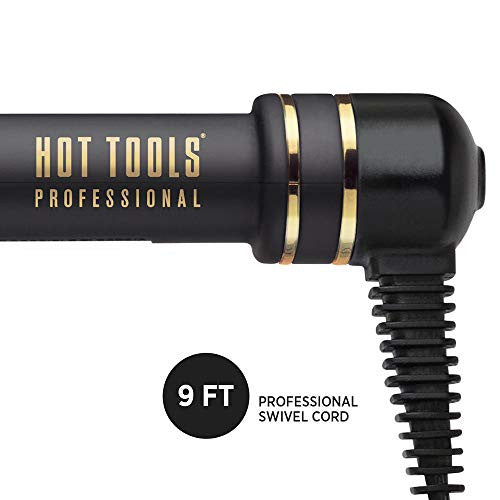 HOT TOOLS Professional Black Gold Curling Iron + Wand, 3/4 Inch